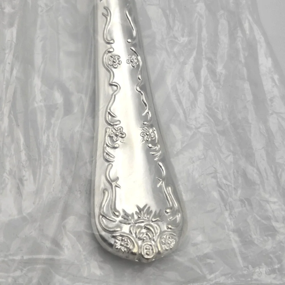 WM. Rogers & Son Enchanted Rose Silverplate Serving / Casserole Spoon 11"  NEW - Picture 2 of 7